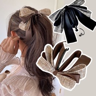 Vertical Clip Girls Hair Clip Sweet Bow Headdress Ponytail Clip Large Banana Clip Grab Clip Back of 