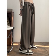Japanese Style Drapey Plus Long Pants Men's Tall Guys Handsome Brown Coffee Color Trousers Summer Th