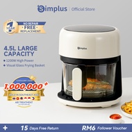【Simplus Series】Air Fryer Touch/Knob 3L-6L Multi-functional Visual Windows for All Kinds of Needs Pe
