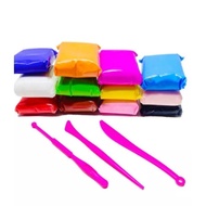 Mainan Clay Slime Magic Clay Polimer Clay Light Clay MURAH isi 12 pcs Plus Alat Ukir