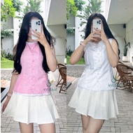 Priscilla Lace Vest | Women's Striped Vest Top By SYIIFA_ID Vest Woman Vest Women Korean Style Vest 