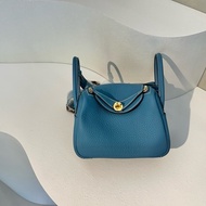 Hermes mini Lindy 牛仔藍B刻