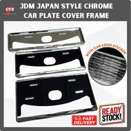 JDM Chrome Car Plate Frame/ JDM Bingkai Plat Kereta/ Japan Style Car Plate Frame/ JDM Japan Style Fr