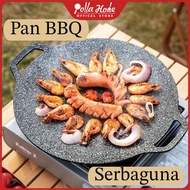 alat panggangan bbq - tempat panggangan bulat piring grill pan - olla - diameter 28