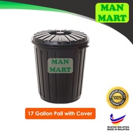 [READY STOCK] 17 Gallon Black Rubbish Bin / Dustbin / Big Rubbish Bin / Tong Sampah Hitam / 垃圾桶