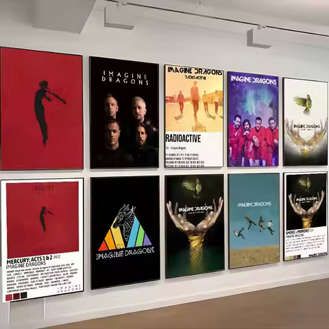 Band I-Imagine D-Dragons B-Bones Poster HD art sticky wall waterproof home living room bedroom bar a