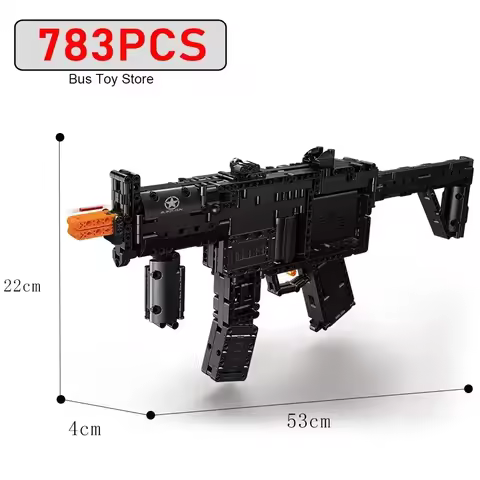 Mould King Ww2 Military Series Building Block Gun Series MP5 Submachine Gun Toys Sustainable Shootin