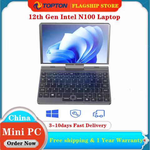 Gaming Notebook P8 12th Gen Intel N100 Mini Handheld Laptop 8 Inch Touch IPS Screen 12G DDR5 Windows