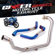 Slip On For GIXXER 250 GIXXER250 SF250 Motorcycle Exhaust Muffler Escape Motorbike Front Tube Middle