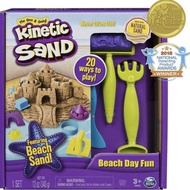 KINETIC SAND BEACH FUN PLAYSET WITH CASTLE MOLDS KINETIC SAND