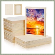 (QJWR) 10 Pcs 5.5x7Inch Wood Panel Boards Unfinished Wood Canvas Wooden for Painting Arts Pouring Us