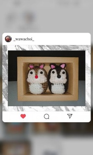 手工編織:𝘾𝙝𝙞𝙥 𝙣 𝘿𝙖𝙡𝙚🐿奇奇與蒂蒂🐿(全人手編織公仔)