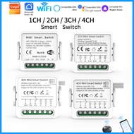 Tuya Smart Switch 1/2/3/4 Gang  WiFi Light Switch 2 way 3 way  4 way Control Mini Smart Breaker Smar