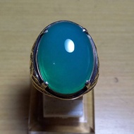 BATU BACAN ASLI DOKO MAJIKO HQ KRISTAL NATURAL - RING PERAK HANDMADE