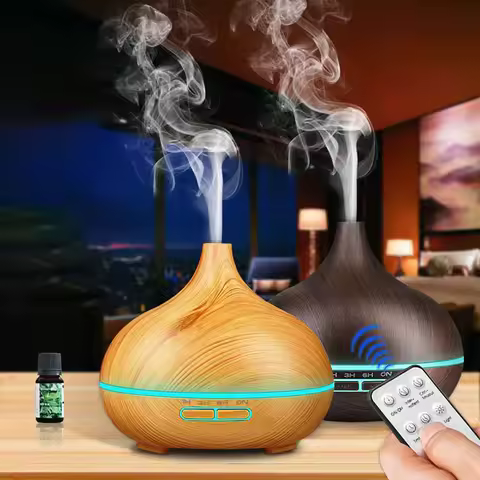 Aroma Diffuser Essential Oil Diffusor Air Humidifier Ultrasonic Remote Control 7 Color LED Lamp Mist