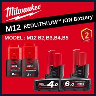 Milwaukee M12 Battery / Milwaukee Battery 12V / Red Lithium Battery / Milwaukee Bateri