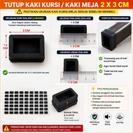 2x3 Square Rubber Legs Hollow Box 2 x 3 Chair