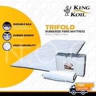 [Ready Stock] King Koil TRIFOLD RUBBERIZE FIBRE Single Mattress / Foldable Mattress / Tilam Lipat Bujang