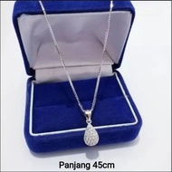 Titanium Silver Necklace Italian Necklace Drop Pendant Anti-Fade Anti-Rust