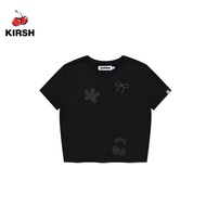 [KIRSH] เสื้อยืดครอปกราฟิกสะท้อนแสง | 24SS