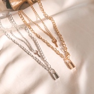 Azriel Padlock Chain Necklace