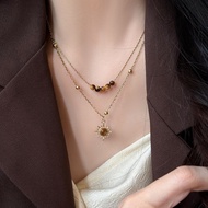 Laticya - Retro Double Layered Necklace Modern Fashion Accessories Korean StyleWanita By Ohellow.Stu