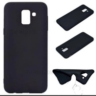 Samsung A6 A6 PLUS SoftCase Silikon Polos Hitam Case Premium Hitam