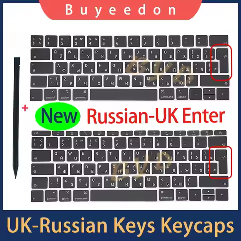 New Russian Keys Keycaps For Macbook Pro Retina 13" 15" A1706 A1707 A1708 Keycap Key Cap Replacement