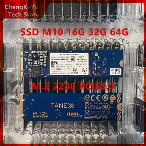Original New SSD M10 2280 M.2 16GB 32G 64G SSD PCIE3.0X2 Internal solid state drive applied For Inte