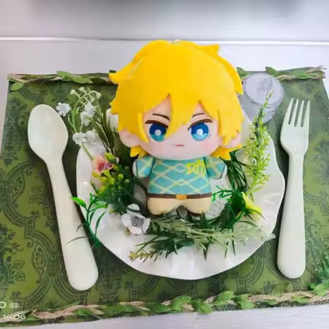 NEW Anime JoJo's Bizarre Adventure‌ Diego Brando Cosplay Printing Nunu 10CM Plush Pendant Backpack K