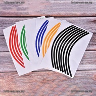 16 Strips Motorcycle Car Sticker Auto Wheel Tire Reflective Rim Tape Vinyl Film[fullpowernew.my+STOCK]