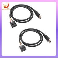 [gaozuo523.vn] 2Pcs USB 9Pin to USB Type C Cable for Computer Motherboard to USBC Secondary Screen P