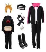 Anime vortex BORUTO Cosplay Costumes Black mens clothing Halloween suit