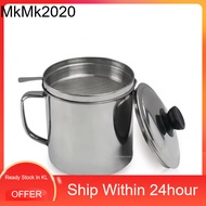 Oil Pot Oil Storage 1.9L Stainless Steel Filter Separator Oil Storage Pot Kitchen Tool Oil Pot 304 S