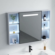 ✿FREE SHIPPING✿Smart Mirror Cabinet Wall-Mounted Bathroom Mirror Storage Rack Bathroom Mirror Cabinet with Light Wall-Mounted Mirror Cabinet