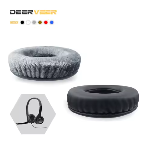 DEERVEER Replacement Earpad For Logitech H340 H330 H390 H600 H609 Headphones Thicken Memory Foam Ear
