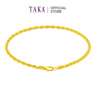 IH6 TAKA Jewellery 916 Gold Bracelet Rope