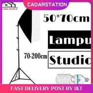 CS_Studio 50x70cm Softbox Lighting Umbrella E27 Socket Light Lamp 3200K 5500K Studio Lighting Set
