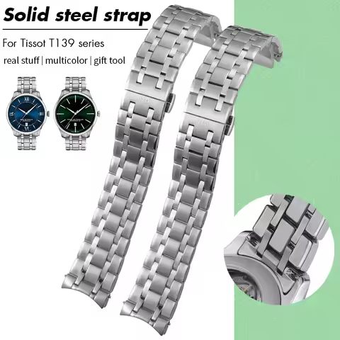 for Tissot T139 1853 T139407 T139807 Chemin des Tourelles 20mm 22mm 316L Stainless Steel Watch Strap