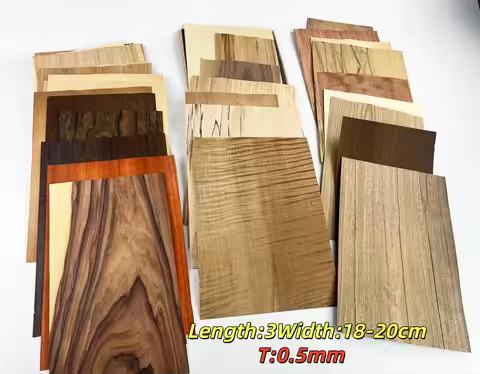 1pcs 0.5mm L:300MM W:18-20CM Natural Wood Veneer Sheets Guitar Car Decorative Veneer Furniture Repai