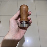 Click Tamper Coffee 58mm Wood Stainless Steel/Click Wooden Tamper 58 mm