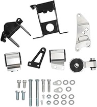 Silver Engine Motor Mounts Bracket Engine Swap Mount Kit 2006-2011 Compatible for Honda Civic Si K20