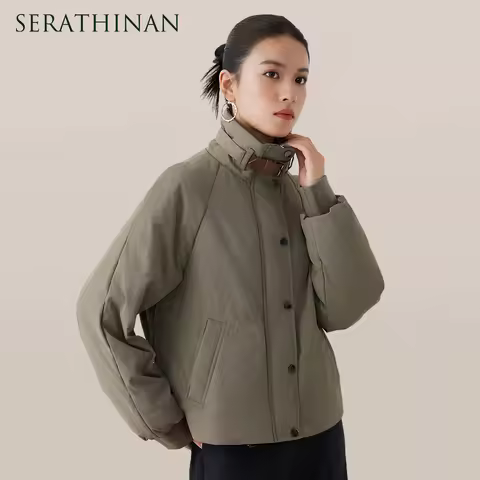 K2608X High quality women's clothing luxury brand coats stand-up collar cotton padded clothing down 