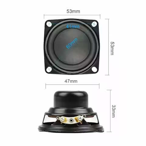 2Pcs 2 Inch Full Range Speaker 4 Ohm 10W Bluetooth-Compatible Speaker 53MM Speaker For JBL Charge 3 