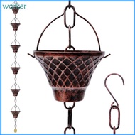 Wor* Functional Garden Rain Chain with Antique Bronze Finish for Drainage Solution