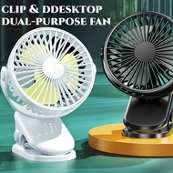 READT STOCK🔥720° Spin Kipas USB Clip Fan Portable Mini Desk Table Fan USB Portable Outdoor Office De