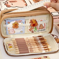 Scratch-resistant Pencil Case Pencil Bag Detachable Multi-layer Pencil Case with Clear Window Large 