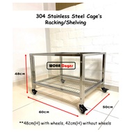 [WOHA] Detachable 304 Stainless Steel Cage's Racking, Shelving