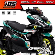 (TERLARIS) Decal Aerox Connected 2021 Full Body Decal All New Aerox 155 Stiker Aerox New Full Body D
