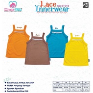 [3 Pcs] GIRLS' SINGLET | MOMS GIFT BABY UNDERSHIRT ST016 l COLORED CHILDREN'S CAP PREMIUMPOLOS